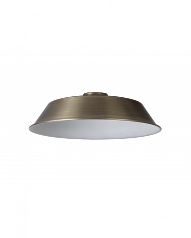 Anya Round 35cm Metal Lampshade With Angled Sides, Antique Brass
