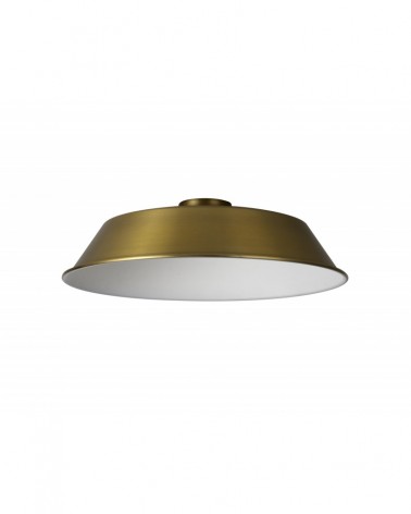 Anya Round 35cm Metal Lampshade With Angled Sides, Gilt Bronze