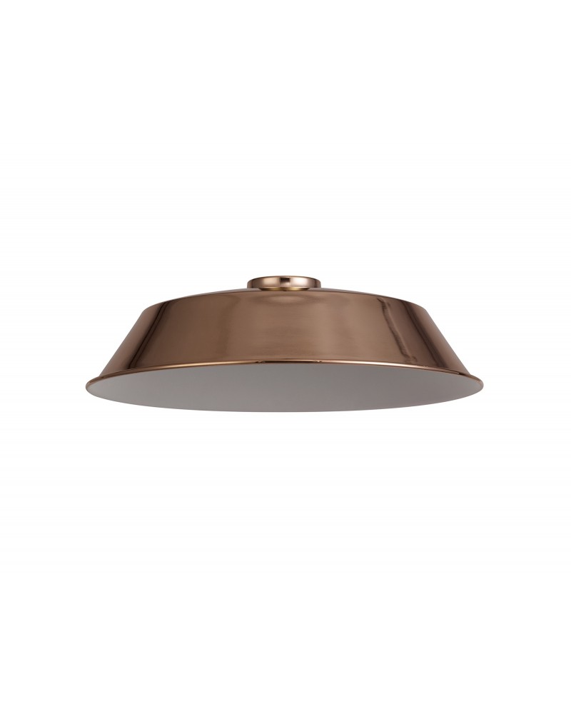 Anya Round 35cm Metal Lampshade With Angled Sides, Rose Gold Anya Round 35cm Metal Lampshade With Angled Sides, Rose Gold