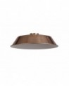 Anya Round 35cm Metal Lampshade With Angled Sides, Rose Gold