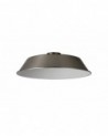 Anya Round 35cm Metal Lampshade With Angled Sides, Brushed Nickel