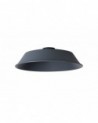 Anya Round 35cm Metal Lampshade With Angled Sides, Cool Grey