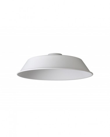 Anya Round 35cm Metal Lampshade With Angled Sides, White