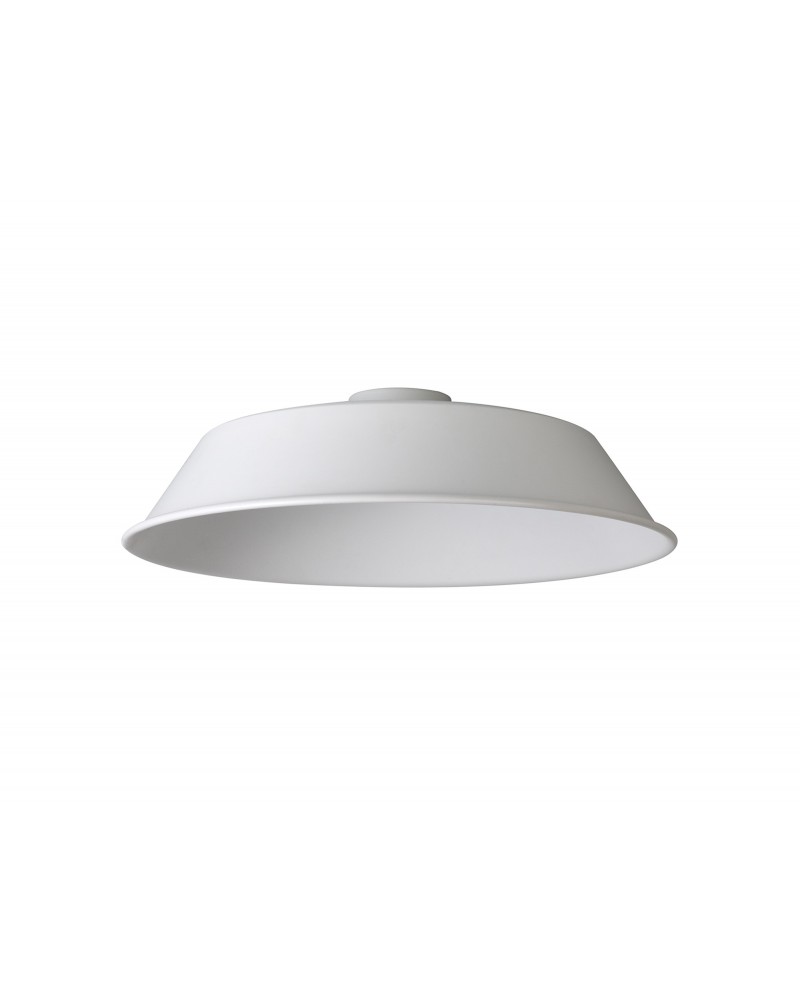 Anya Round 35cm Metal Lampshade With Angled Sides, White Anya Round 35cm Metal Lampshade With Angled Sides, White