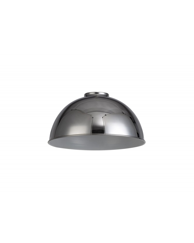 Anya Dome 25cm Metal Lampshade, Chrome