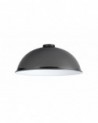 Anya Dome 35cm Metal Lampshade, Black Chrome