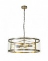 Lily Pendant, 4 Light E27, Antique Brass