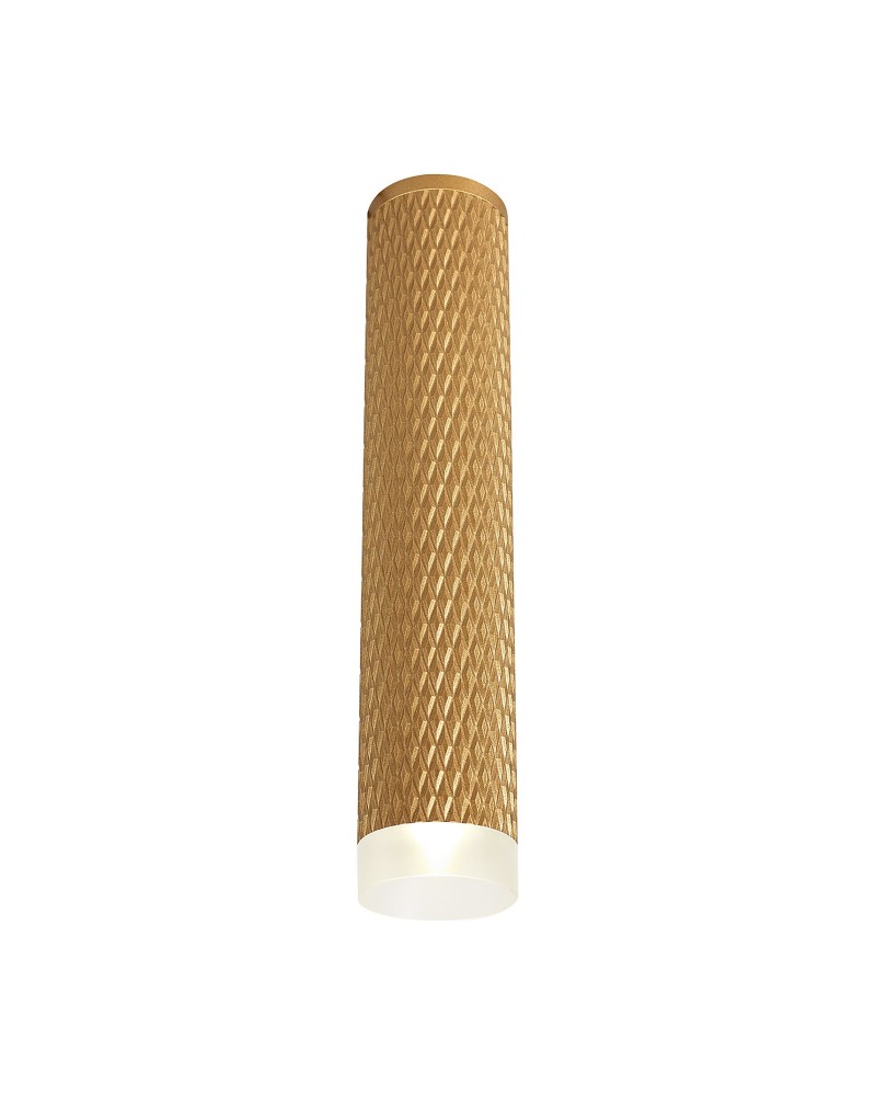 Megan 1 Light 30cm Surface Mounted Ceiling GU10, Champagne Gold/Acrylic Ring