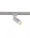 Megan 1 Light Track Spotlight GU10, Sand White/Acrylic Ring