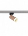 Megan 1 Light Track Spotlight GU10, Rose Gold/Acrylic Ring