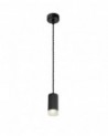 Megan 1 Light 11cm Pendant Light GU10, Sand Black/Acrylic Ring