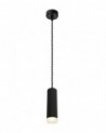 Megan 1 Light 20cm Pendant Light GU10, Sand Black/Acrylic Ring