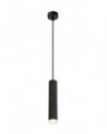 Megan 1 Light 30cm Pendant Light GU10, Sand Black/Acrylic Ring