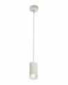 Megan 1 Light 11cm Pendant Light GU10, Sand White/Acrylic Ring