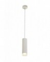 Megan 1 Light 20cm Pendant Light GU10, Sand White/Acrylic Ring