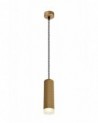 Megan 1 Light 20cm Pendant Light GU10, Champagne Gold/Acrylic Ring