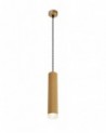 Megan 1 Light 30cm Pendant Light GU10, Champagne Gold/Acrylic Ring