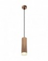 Megan 1 Light 20cm Pendant Light GU10, Rose Gold/Acrylic Ring