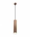 Megan 1 Light 30cm Pendant Light GU10, Rose Gold/Acrylic Ring