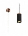 Megan 1 Light 11cm Pendant Light GU10, Rose Gold/Sand Black