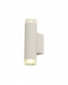 Megan 2 Light Wall Lamp GU10, Sand White/Acrylic Rings