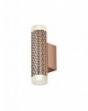 Megan 2 Light Wall Lamp GU10, Rose Gold/Acrylic Rings