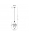 Byrne Small Pendant, 1 x E27, Painted Gold & Sand Black