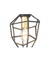 Byrne Small Pendant, 1 x E27, Painted Gold & Sand Black