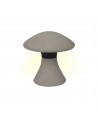 Taos Large Mushroom Bollard, 12W LED, 3000K, 905lm, IP65, Dark Grey Cement