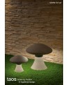Taos Large Mushroom Bollard, 12W LED, 3000K, 905lm, IP65, Dark Grey Cement
