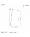 Solden Vertical Wall Lamp, 9W LED, 3000K, 762lm, IP65, White