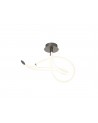 Armonia Semi Ceiling Curl, 40W LED, 3000K, 3000lm, Titanium/Frosted Acrylic