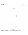 Olimpia Floor Lamp, 12W LED, 3000K, 900lm, IP20, Chrome