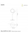 Olimpia Table Lamp, 8W LED, 3000K, 600lm, IP20, Chrome