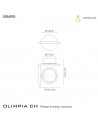 Olimpia Wall Lamp, 8W LED, 3000K, 600lm, IP20, Chrome