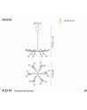 Adn 36 Light Pendant, Round 74cm, 100W LED, 3000K, 5500lm, White