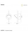 Adn 1 Light Wall Lamp, 3W LED, 3000K, 165lm, White