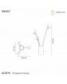 Adn 3 Light Table Lamp 52cm, 9W LED, 3000K, 495lm, White