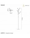 Adn 10 Light Floor Lamp 158cm, 30W LED, 3000K, 1650lm, White