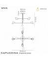Capuccina 8 Light Fixed Pendant, 61.5W LED, 3000K, 4000lm, Black
