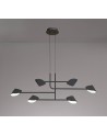Capuccina 6 Light Linear Pendant, 45W LED, 3000K, 3100lm, Black
