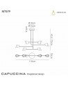 Capuccina 6 Light Linear Pendant, 45W LED, 3000K, 3100lm, Black