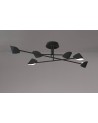 Capuccina Large 6 Light Semi Flush, 45W LED, 3000K, 3100lm, Black