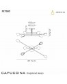 Capuccina Large 6 Light Semi Flush, 45W LED, 3000K, 3100lm, Black