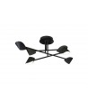 Capuccina Medium 6 Light Semi Flush, 45W LED, 3000K, 3100lm, Black
