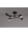 Capuccina Medium 6 Light Semi Flush, 45W LED, 3000K, 3100lm, Black