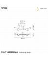 Capuccina Small 4 Light Semi Flush, 30W LED, 3000K, 2100lm, Black