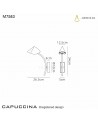 Capuccina 1 Light Wall Lamp, 7W LED, 3000K, 630lm, Black