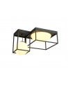 Desigual Semi Ceiling, 4 Light E27, Matt Black