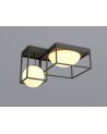 Desigual Semi Ceiling, 4 Light E27, Matt Black